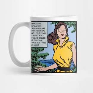 Comic Woman Ran From Him Mug